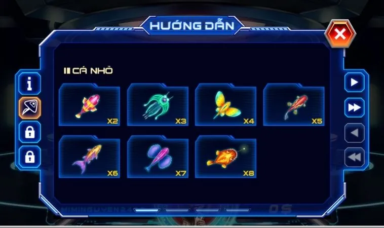 Các loại cá trong game Bắn Cá Men In Black Tại HitClub