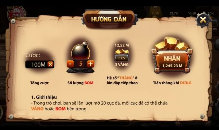Hướng dẫn chơi game nhanh Cut Stone Tại HitClub