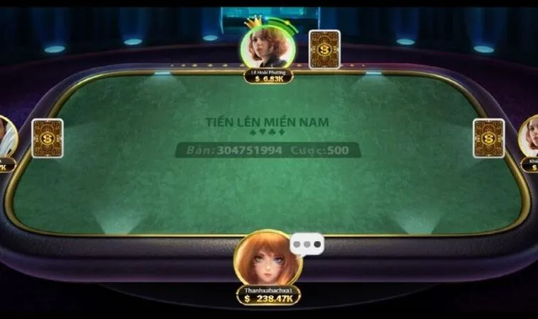 Giao diện chơi Tiến Lên Miền Nam Cổng Game HitClub